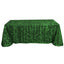 Taffeta 90"x156" Rectangle Tablecloth Green | 3D Leaf Petal Design Seamless Table Cover