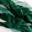 5 Pack Chiffon Satin Chair Sashes Hunter Emerald Green - Easy to Install Ruffled Curly Willow