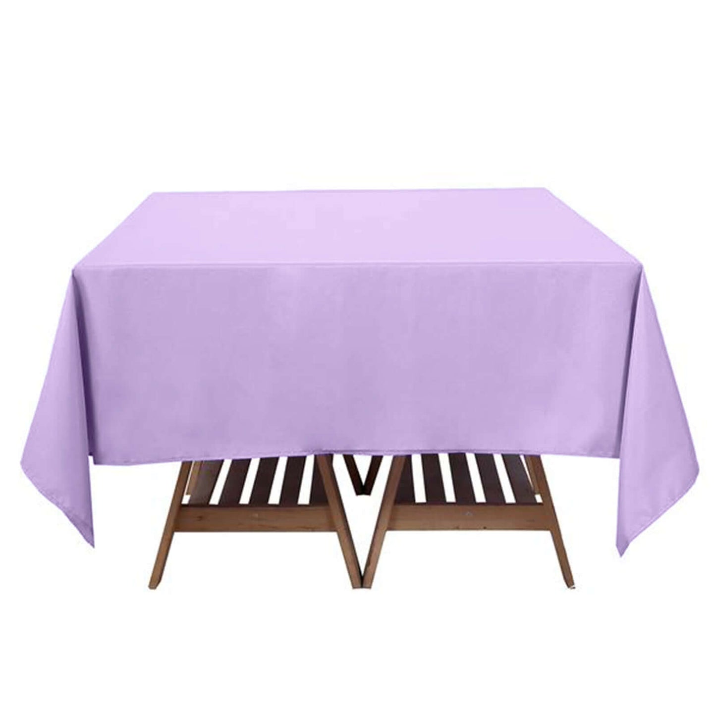 Polyester Square 70"x70" Tablecloth Lavender Lilac - Wrinkle-Resistant & Durable Table Cover