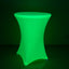 Glow Neon Green Fitted Spandex Cocktail Tablecloth â€“ 30" Round, Wrinkle-Free Cover
