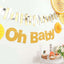 3ft Gold Glittered Oh Baby Paper Hanging Baby Shower Garland Banner