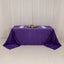Lamour Satin 90"x132" Rectangle Tablecloth Purple - Soft & Silk-Like Seamless Table Cover