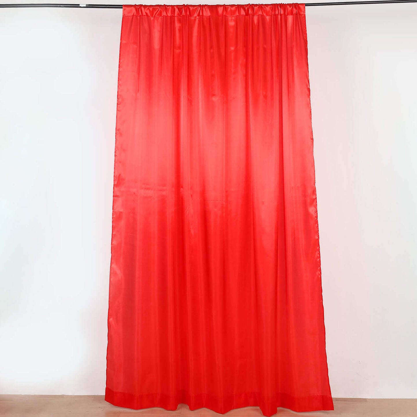 8ftx10ft Red Satin Event Curtain Drapes, Backdrop Event Panel