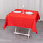 Premium Polyester 54"x54" Table Overlay Square Tablecloth Red - Stain and Wrinkle-Resistant 220GSM Table Topper