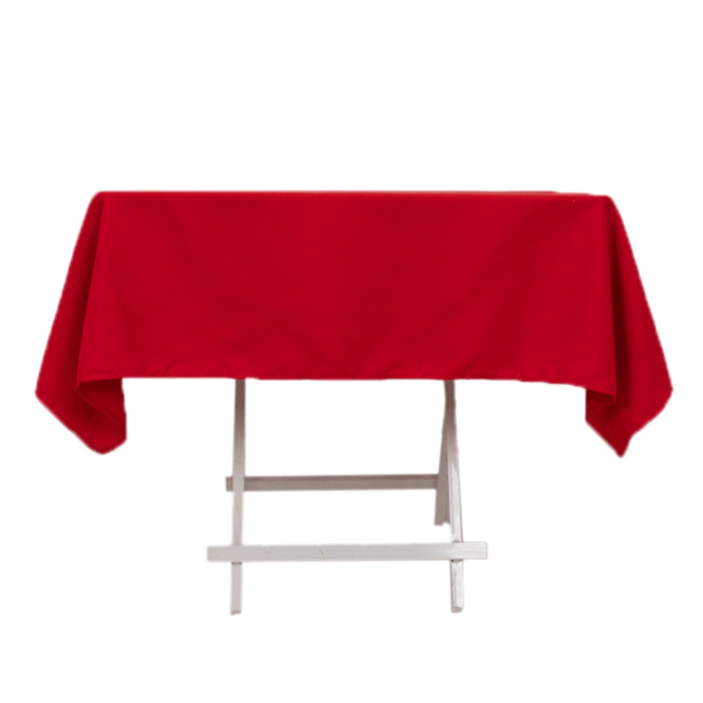 Cotton Blend 54"x54" Square Tablecloth Red - Wrinkle-Resistant Table Cover