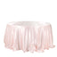Satin 132" Round Tablecloth Blush - Stylish Seamless Table Cover