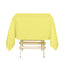 Polyester Square 54"x54" Tablecloth Yellow - Wrinkle-Resistant & Durable Table Cover