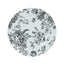 6-Pack Acrylic Round Charger Plates 13" in White with Black Floral French Toile Pattern, Decorative Dinner Party Charger Tableware
