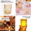6-Pack Amber Gold Glass Votive Tealight Holders - Stylish Primrose Design for Weddings & DÃ©cor
