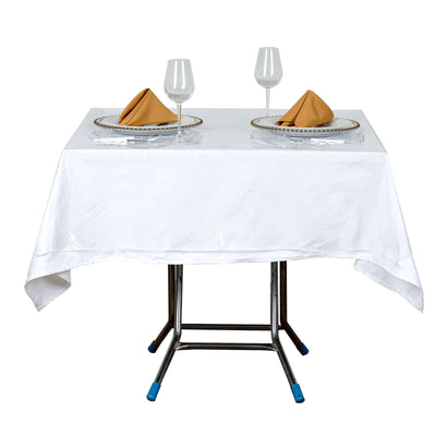 Vinyl Tablecloth Clear Eco - Friendly Square - Durable PVC Tablecloth 54"x54" 10 Mil Thick - Linen Luxes