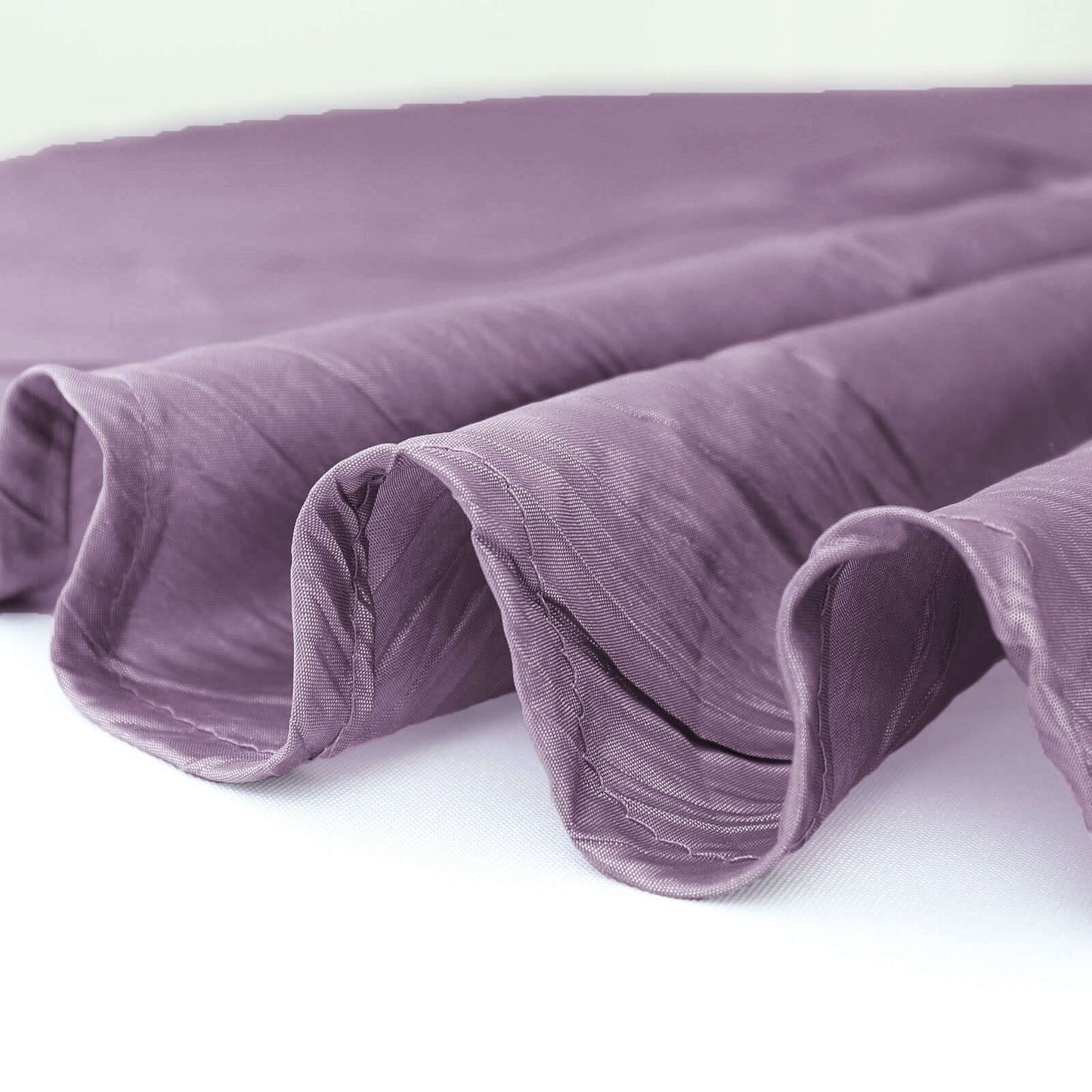 Taffeta 90"x132" Rectangle Tablecloth Violet Amethyst - Seamless Accordion Crinkle Table Cover