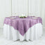 Taffeta 72"x72" Table Overlay Square Tablecloth Violet Amethyst - Accordion Crinkle Table Cover