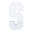 Giant LED Marquee Light Up Letter "S", White 4ft Pre-Cut Foam Board with 10 Warm White Battery Operated LEDs, Glue Gun and Sticks