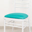 5 Pack Spandex Seat Pad Slipcovers for Chiavari Chairs Turquoise - Washable Stretch Fitted Design for Dining Chairs