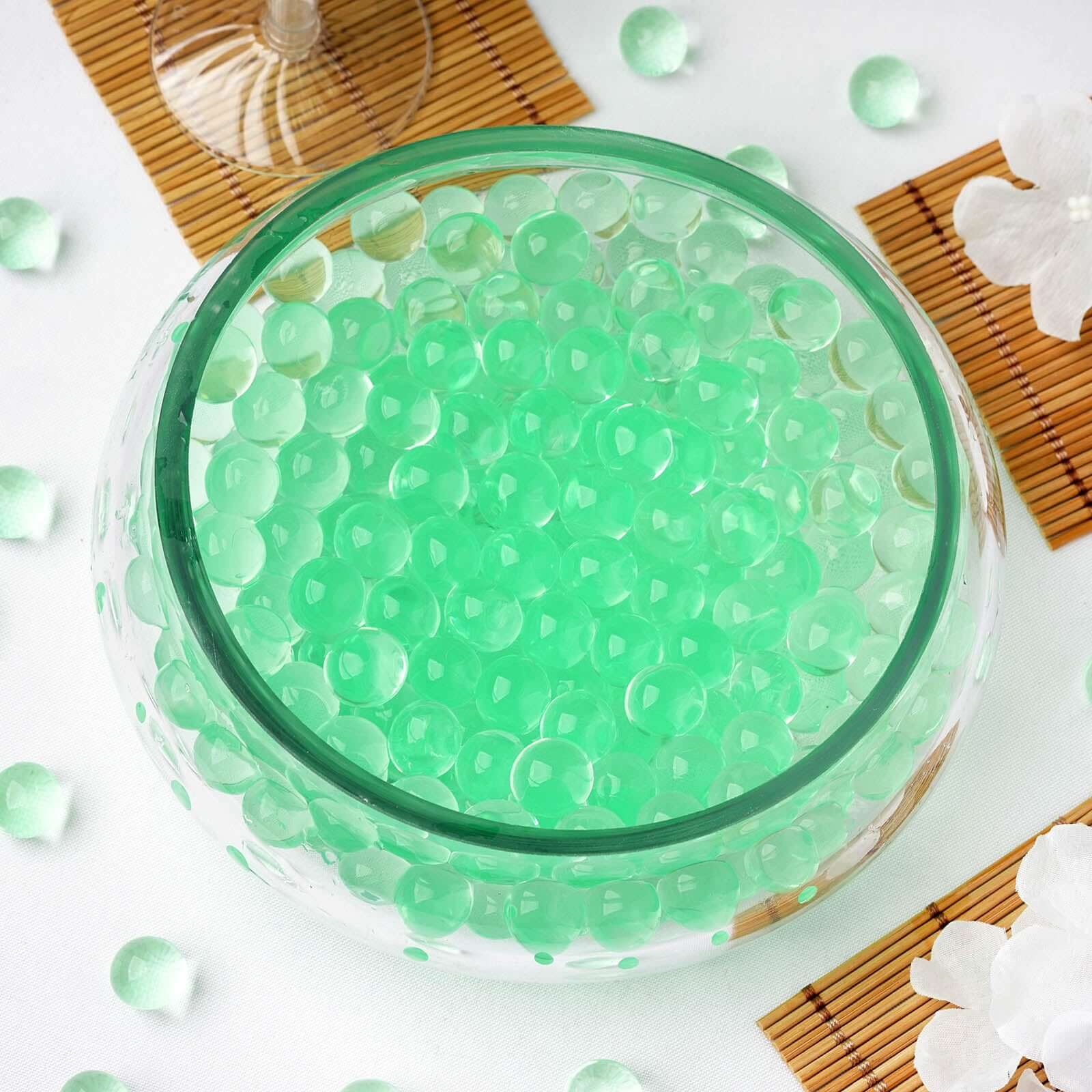 Water Gel Beads Vase Filler Apple Green - Large Nontoxic Jelly Balls for Floating Candles & Floral Displays 10g - Linen Luxes