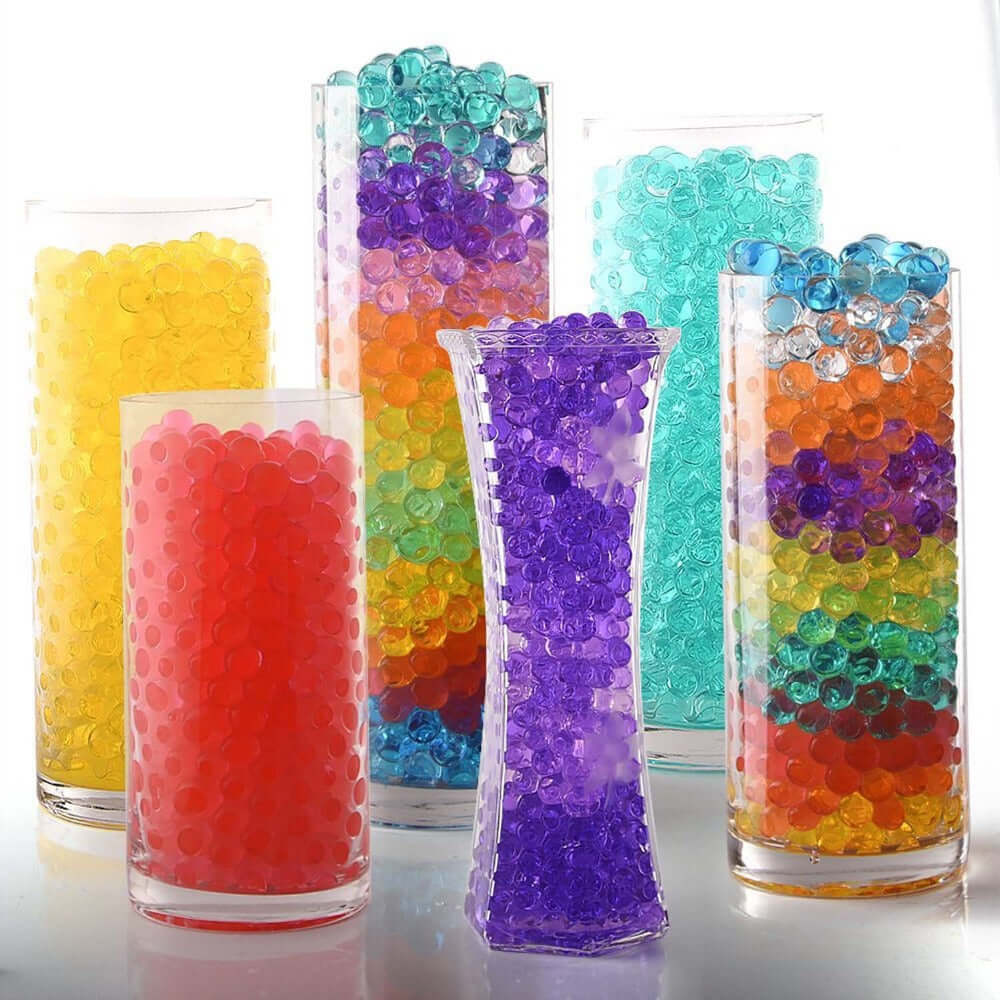 Water Gel Beads Vase Filler Clear - Large Nontoxic Jelly Balls for Floating Candles & Floral Displays 10g - Linen Luxes