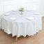 5-Pack Plastic Table Covers White Round - Durable PVC Disposable Tablecloths for Events 84"