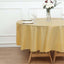 5-Pack Plastic Table Covers Gold Round - Durable PVC Disposable Tablecloths for Events 84"