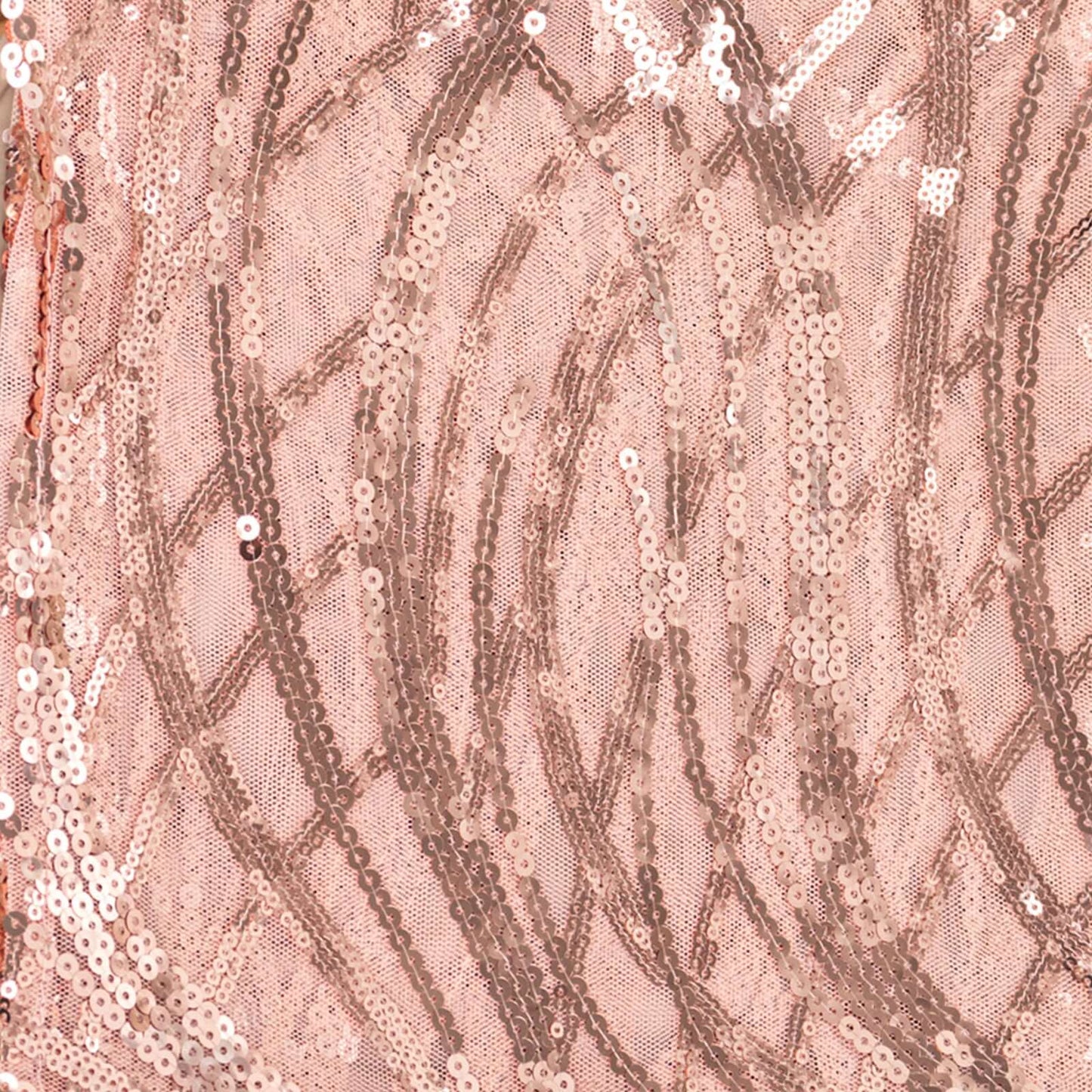 Sequin Mesh 20"x20" Napkin Blush - Wave Embroidered Reusable Napkin