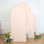 Set of 3 Matte Blush Spandex Fitted Chiara Backdrop Stand Cover For Round Top Wedding Arch - 5ft, 6ft, 7ft