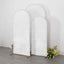 Set of 3 White Crushed Velvet Chiara Backdrop Stand Covers For Round Top Wedding Arches - 5ft, 6ft, 7ft
