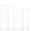 Set of 4 Wedding Arches Slim White Metal Rectangular Design Backdrop Stands - Floral Display Frames 3.6ft-6.5ft