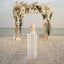 Acrylic Flower Pedestal Vase Pillar Stand with Crystal Beads Clear - Stylish Wedding Floor Centerpiece 40"