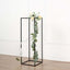 2-Pack Wedding Flower Stand Black Metal Geometric Column Frame Rectangular - Versatile Floral Pedestal for Sophisticated Arrangements 32"