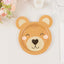 25-Pack Paper 7" Round Plates Brown Teddy Bear Print - Disposable 300GSM Cute Bear Themed Appetizer Dessert Party Plates for Baby Shower Birthday Event Decoration