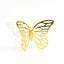 25-Pack Paper Butterfly Place Card Holders Gold with White Printable Cards - 3D Free Standing Table Number Stands 3"x5"