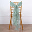 Chiffon Chair Sash with Curly Design Eucalyptus Sage - Stylish Chair Decorations