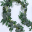 20 LED Garland Fairy String Lights Eucalyptus Leaf Design Willow Green Warm White - Battery Operated Hanging Accent 6ft