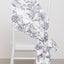 Polyester Chair Sashes White Black French Toile Floral Design - Wrinkle-Resistant & Durable Chair Bows 6"x108"