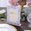 25-Pack Paper Wedding Table Numbers 1-25 White/Blue French Toile Design - Free Standing Double Sided Table Signs with Glam Gold Foil Numbers 7"