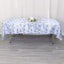 Satin Rectangular 60"x102" Tablecloth White/Blue French Toile Design - Stylish & Wrinkle-Resistant Table Cover