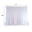 White Chiffon Polyester Event Curtain Drapes, Dual Layer Divider Backdrop Event Panels with Rod Pockets - 20ftx10ft - Linen Luxes