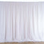 White Chiffon Polyester Event Curtain Drapes, Dual Layer Divider Backdrop Event Panels with Rod Pockets - 20ftx10ft - Linen Luxes