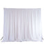 White Chiffon Polyester Event Curtain Drapes, Dual Layer Divider Backdrop Event Panels with Rod Pockets - 20ftx10ft - Linen Luxes