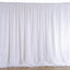 White Chiffon Polyester Event Curtain Drapes, Dual Layer Divider Backdrop Event Panels with Rod Pockets - 20ftx10ft - Linen Luxes