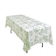 Polyester 60"x102" Rectangle Tablecloth White - Dusty Sage Green French Toile Pattern for Elegant Gatherings