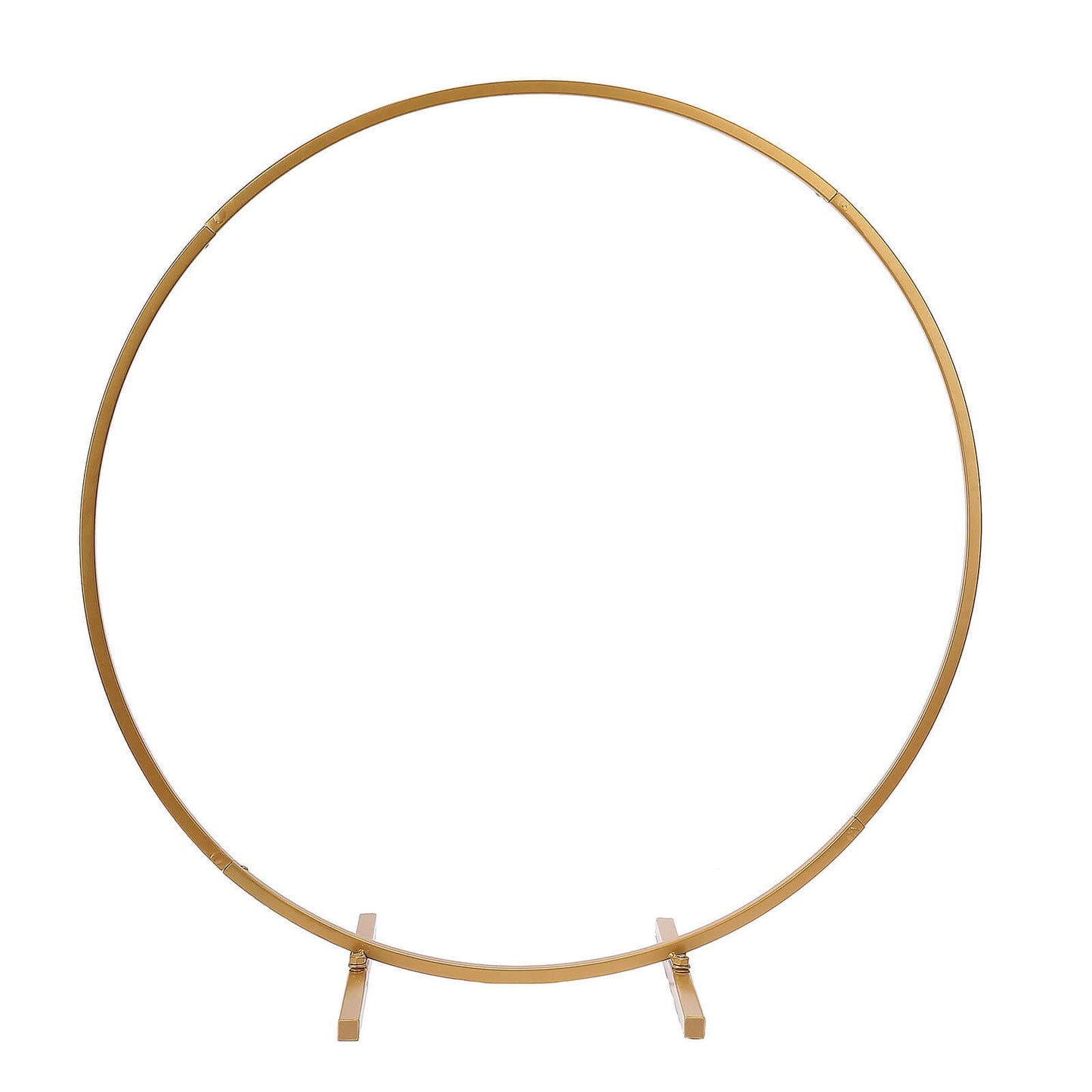 Round Wedding Arch Table Centerpiece Metal Gold - Hoop Wreath Tabletop Decor for Receptions 24"