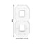 Giant LED Marquee Light Up Number "8", White 4ft Pre-Cut Foam Board with 10 Warm White Battery Operated LEDs, Glue Gun and Sticks