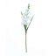 3 Stems 36" Tall White Artificial Silk Gladiolus Flower Spray Bush