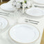 10-Pack Economy Round Plastic Charger Plates 13" in White with Gold Beaded Rim, Stylish Dinner Party Serving Plates