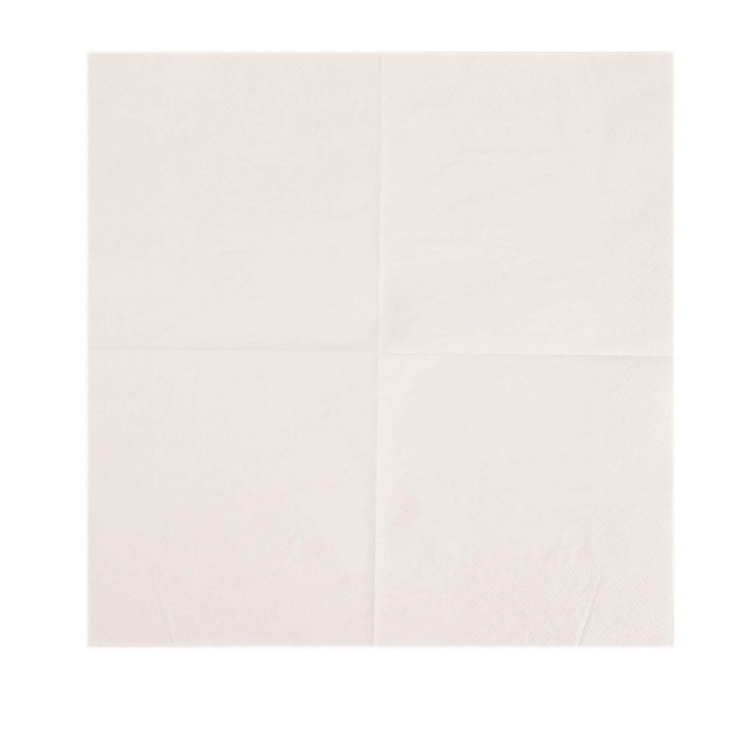 50-Pack Paper Beverage Napkins White - 2 Ply Disposable Soft 18GSM Cocktail Napkins 5"x5"