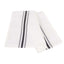 10 Pack Premium Spun Polyester 18"x22" Napkins White/Black Bistro Style - Highly Absorbent Cotton-Like Feel Cloth Napkins for Everyday Dining or Celebrations