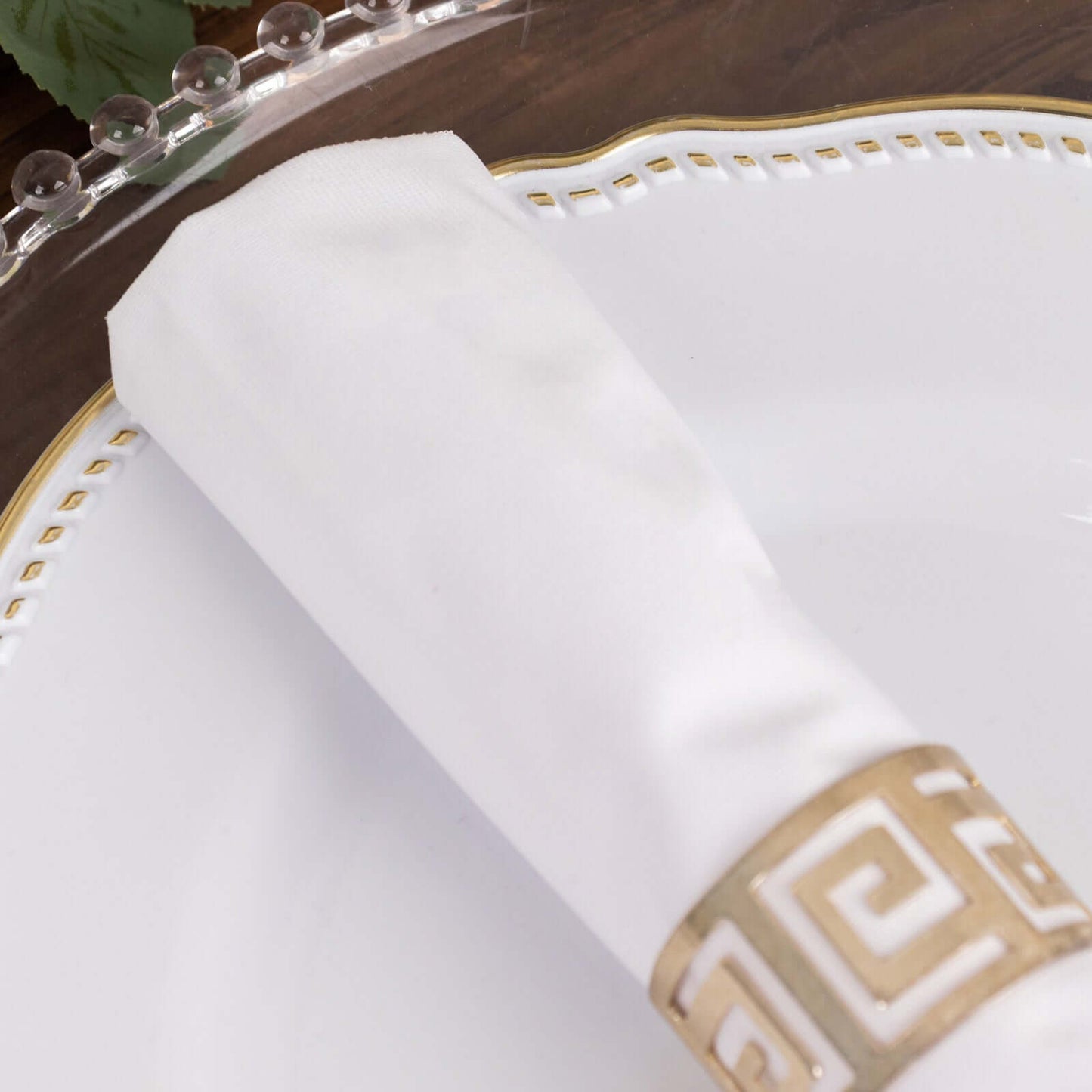 5 Pack Scuba 20"x20" Napkins White - Durable & Reusable Dinner Napkins for a Polished Tablescape