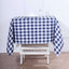 Polyester 54"x54" Table Overlay Square Tablecloth White/Navy Blue - Checkered Buffalo Plaid Design for Casual Table Settings