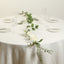 6ft White Silk Rose Peony Flower Garland, Mixed Floral Greenery Garland Artificial Hanging Vine