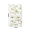 50-Pack Paper Dinner Napkins White with Gold Magnolia Flowers Print 2-Ply - Disposable Soft Napkins for Parties